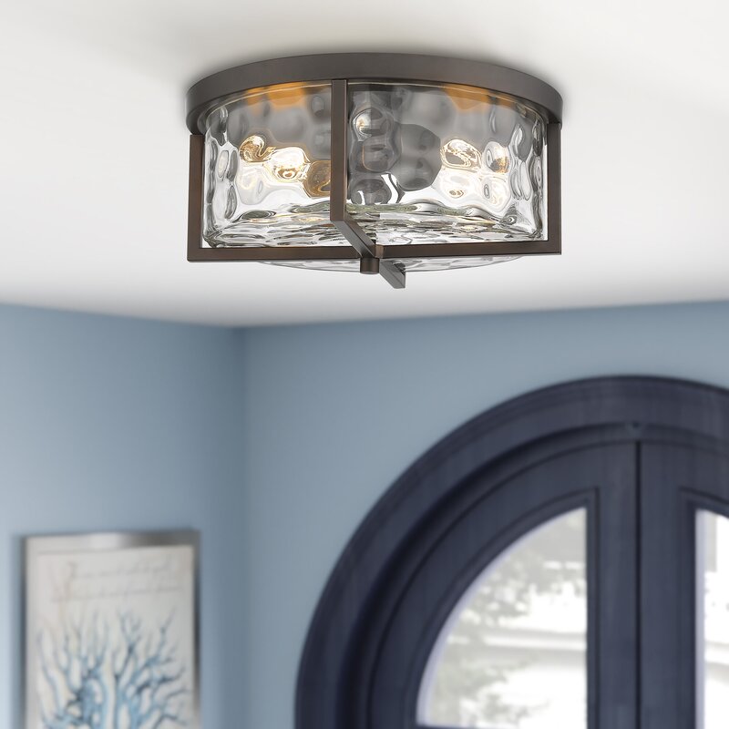 Breakwater Bay Millikin Glass Flush Mount Reviews Wayfair